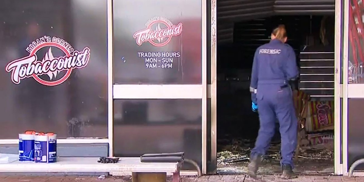 tobacco shop springvale Another tobacco shop burns as cops unveil taskforce